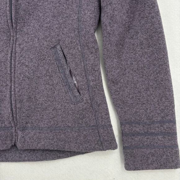 The North Face Crescent Sunset Sweater Knit Jacket Full Zip Purple Women's S - Picture 5 of 13